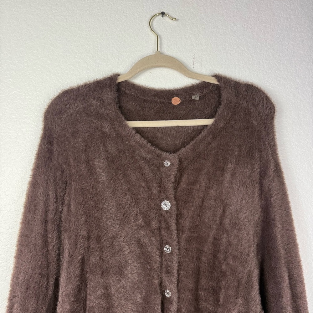 Free People Cozy Brown Women's Sweater cardigan size XS - Picture 4 of 9